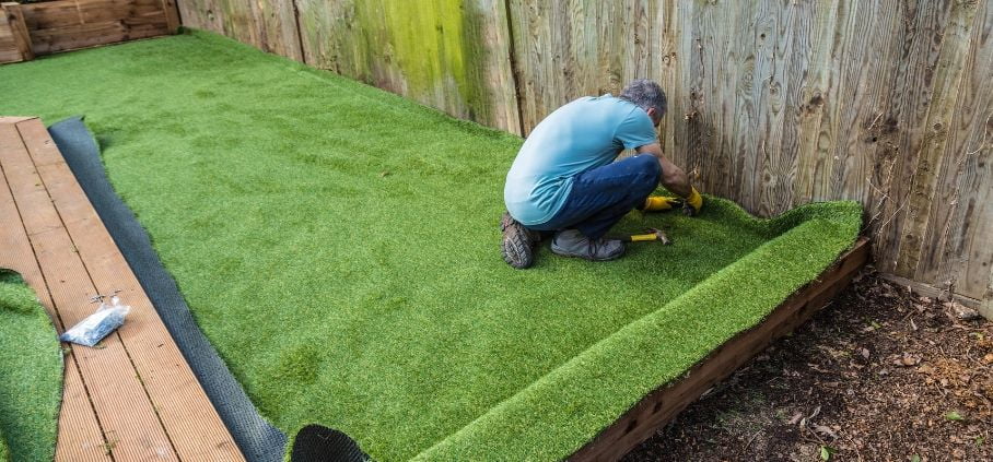 Heat-Reduction Artificial Grass Installation