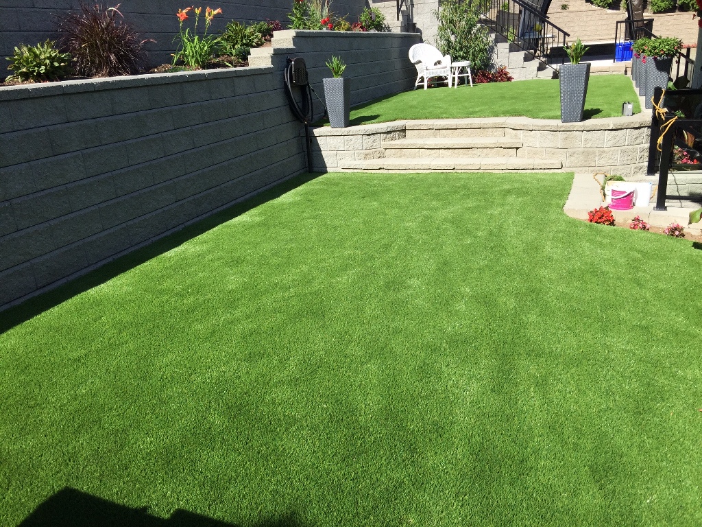 Residential artificial grass in Southern Highlands NV backyard