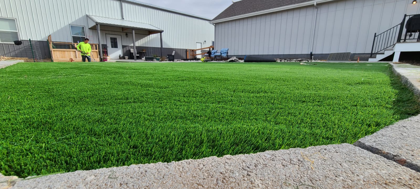 Lush synthetic grass installation in Southern Highlands NV